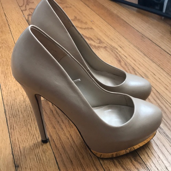 Zara Shoes - ZARA leather heels, 6 inch with platform.